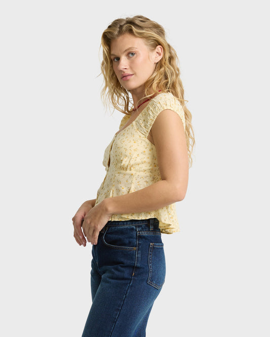 Fall For You Sleeveless Crepe Shirt