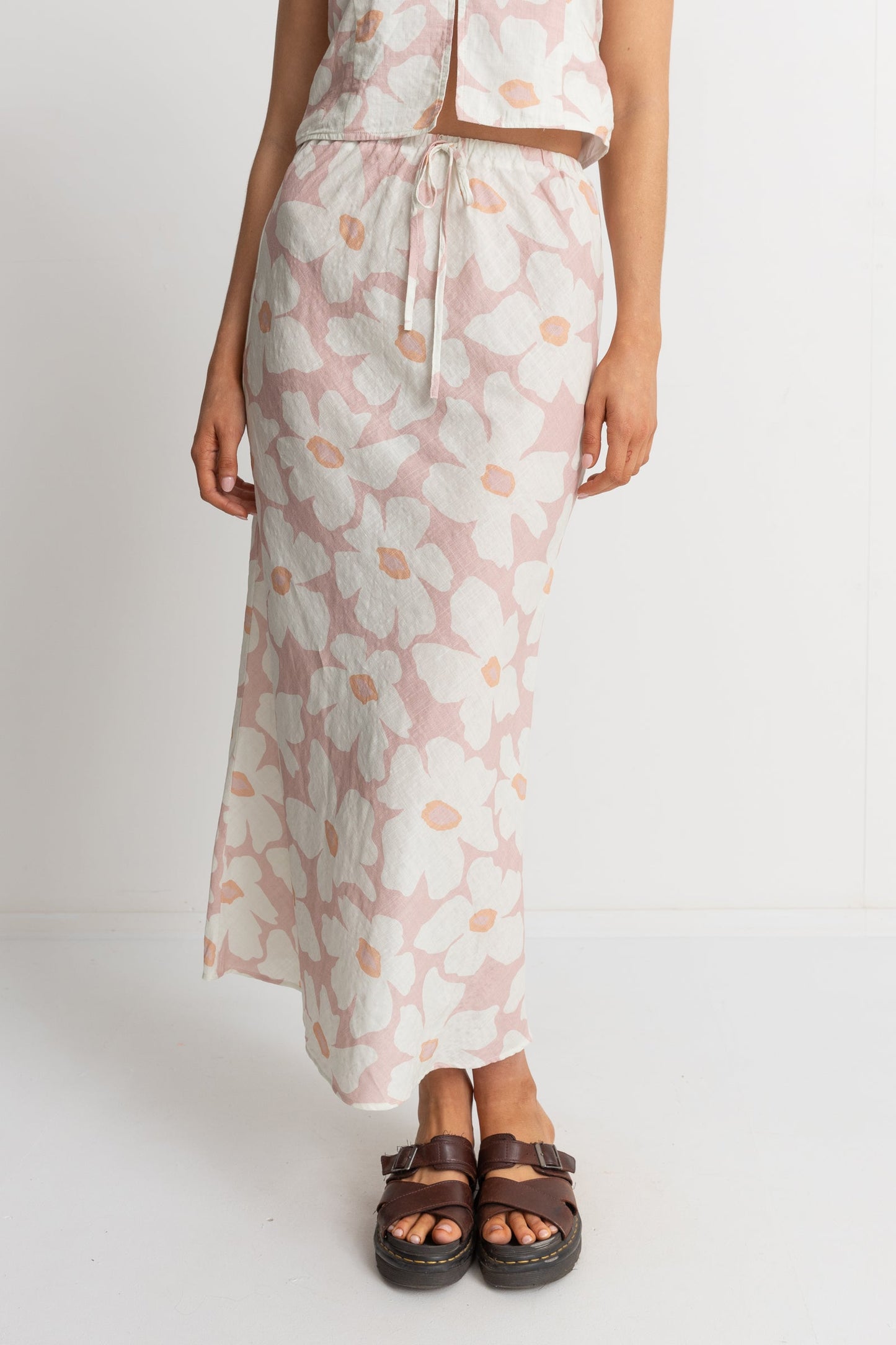 Rose Mimi Floral Bias Cut Maxi Skirt