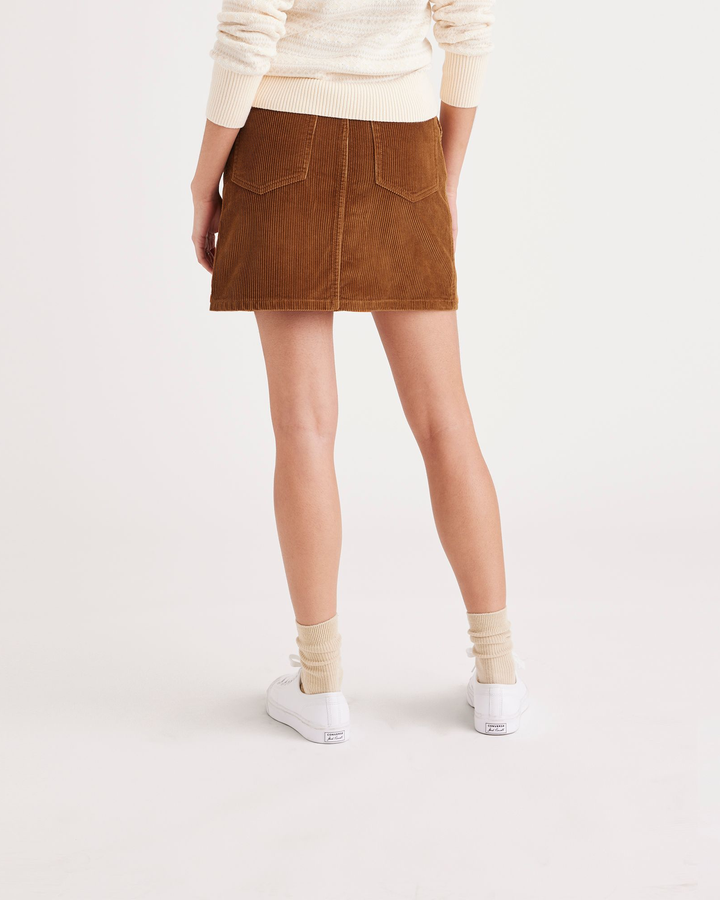 Button Front Mini Skirt