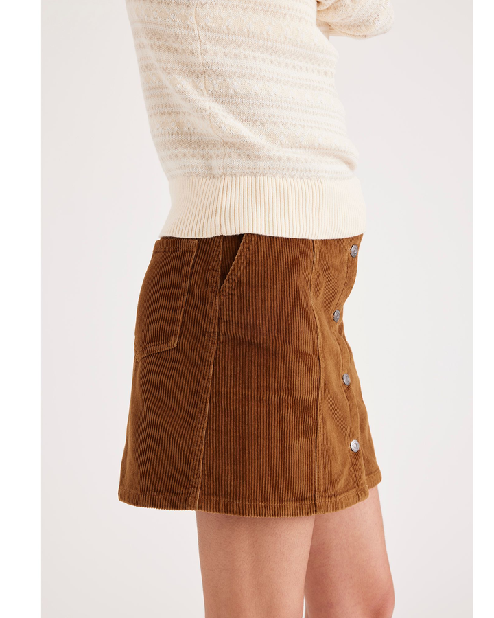 Button Front Mini Skirt