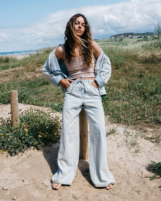 Jade Saltwashed Elastic Waist Pants