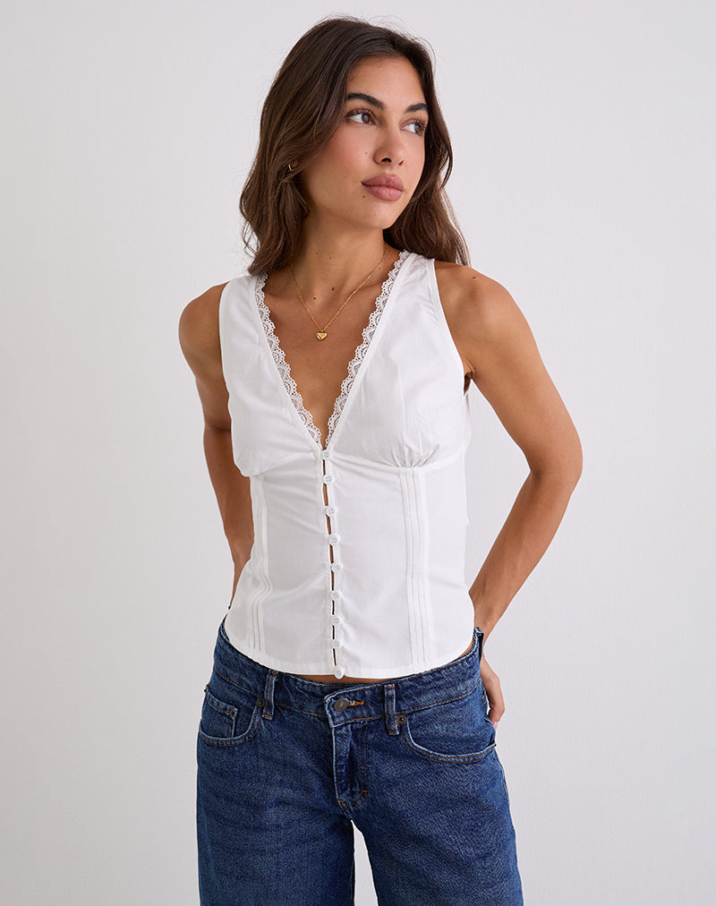 Lasily V Neck Corset Top