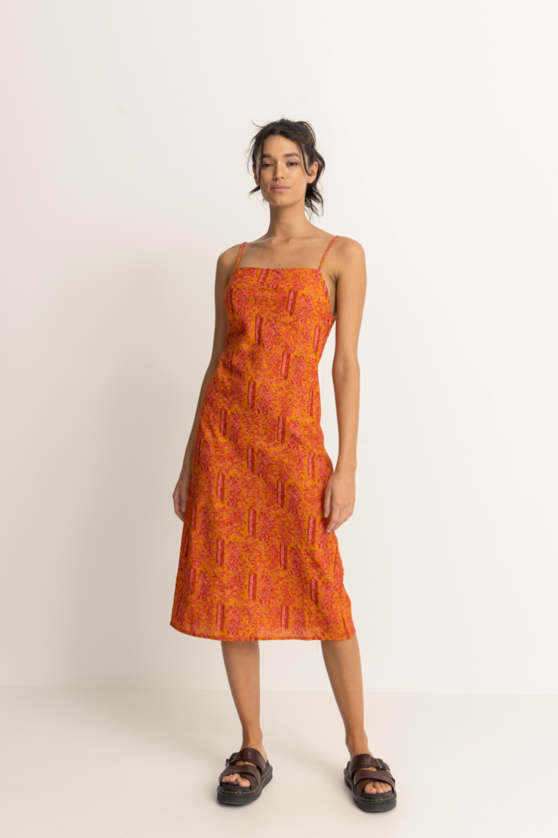 Adia Paisley Bias Cut Midi Dress