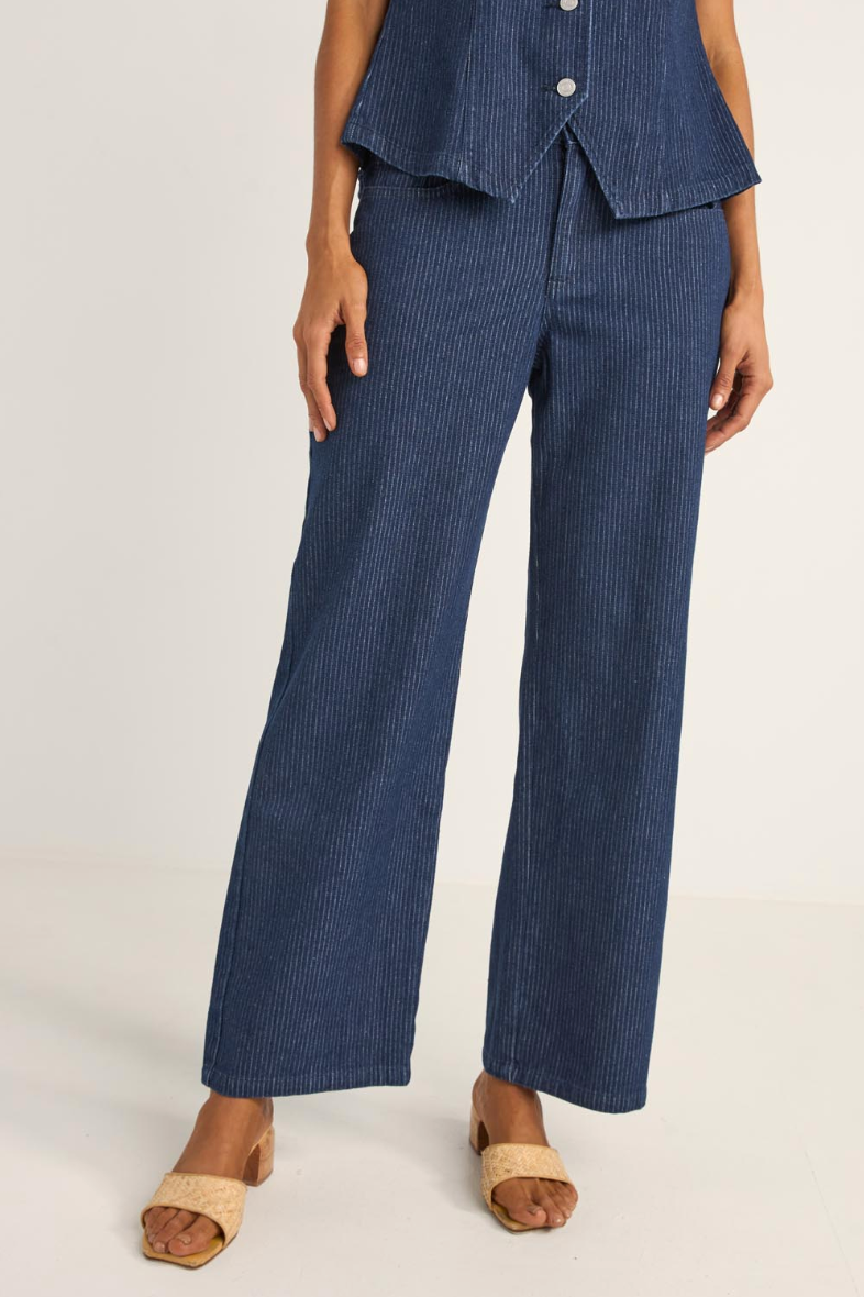 Pinstripe Mid-rise Pant