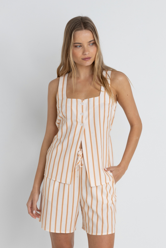 Tide Stripe Long Vest