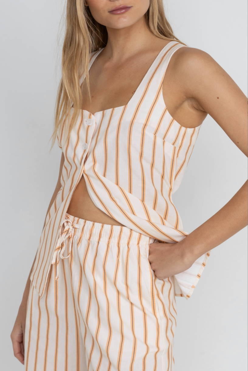 Tide Stripe Long Vest