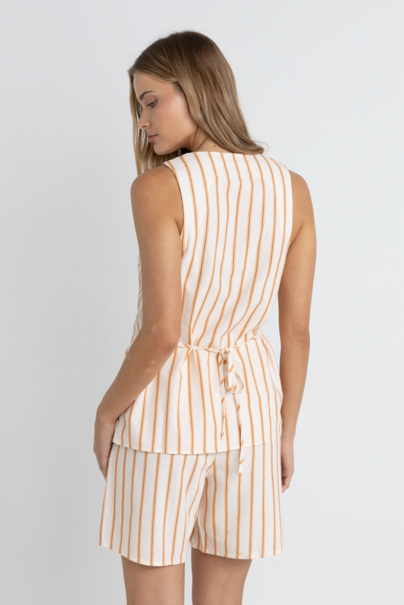 Tide Stripe Long Vest