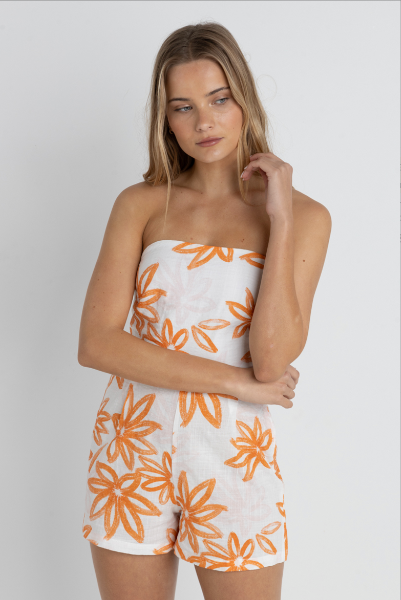 Sanctuary Floral Strapless Romper