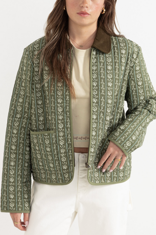 Vintage Floral Quilted Jacket