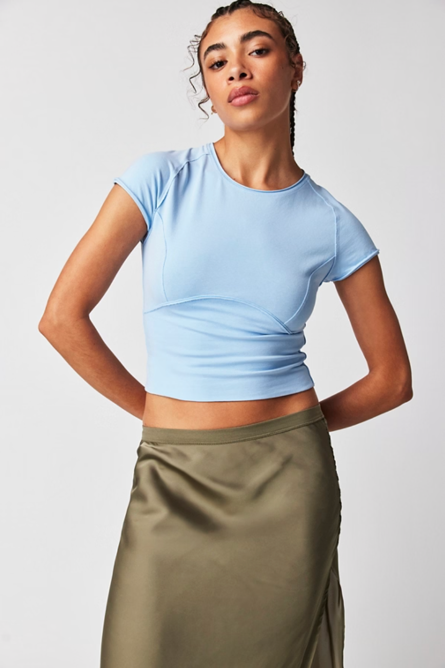 Protagonist Cropped Cap Sleeve Tee
