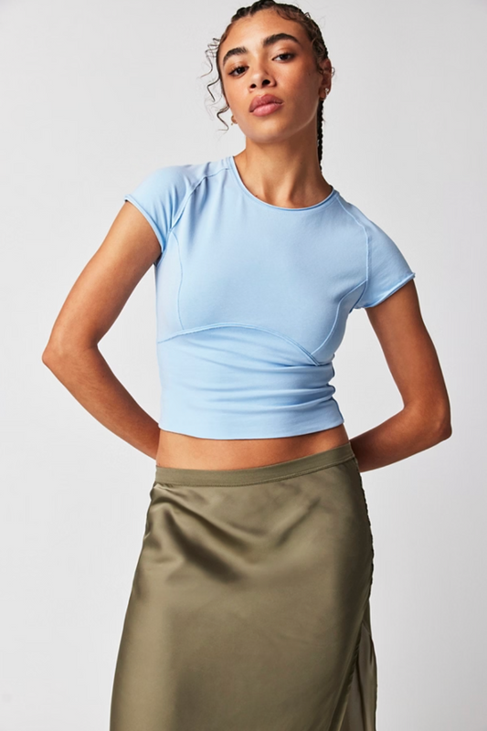 Protagonist Cropped Cap Sleeve Tee