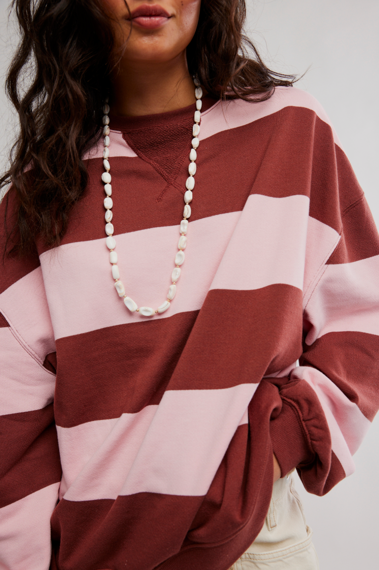 Classic Striped Oversized Crewneck