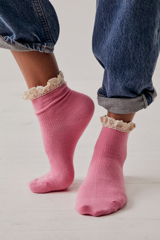 Beloved Waffle Knit Ankle Socks