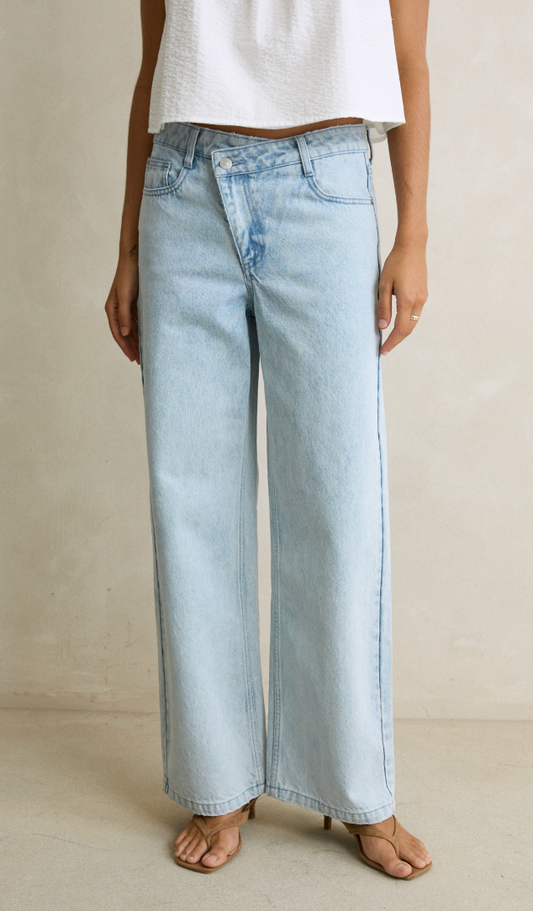 Weekender asymmetric denim jean