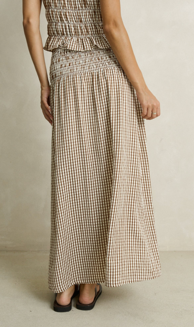 Capri Check Maxi Skirt
