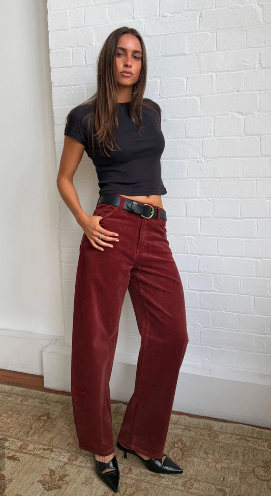 Gigi Barrel Corduroy Pants