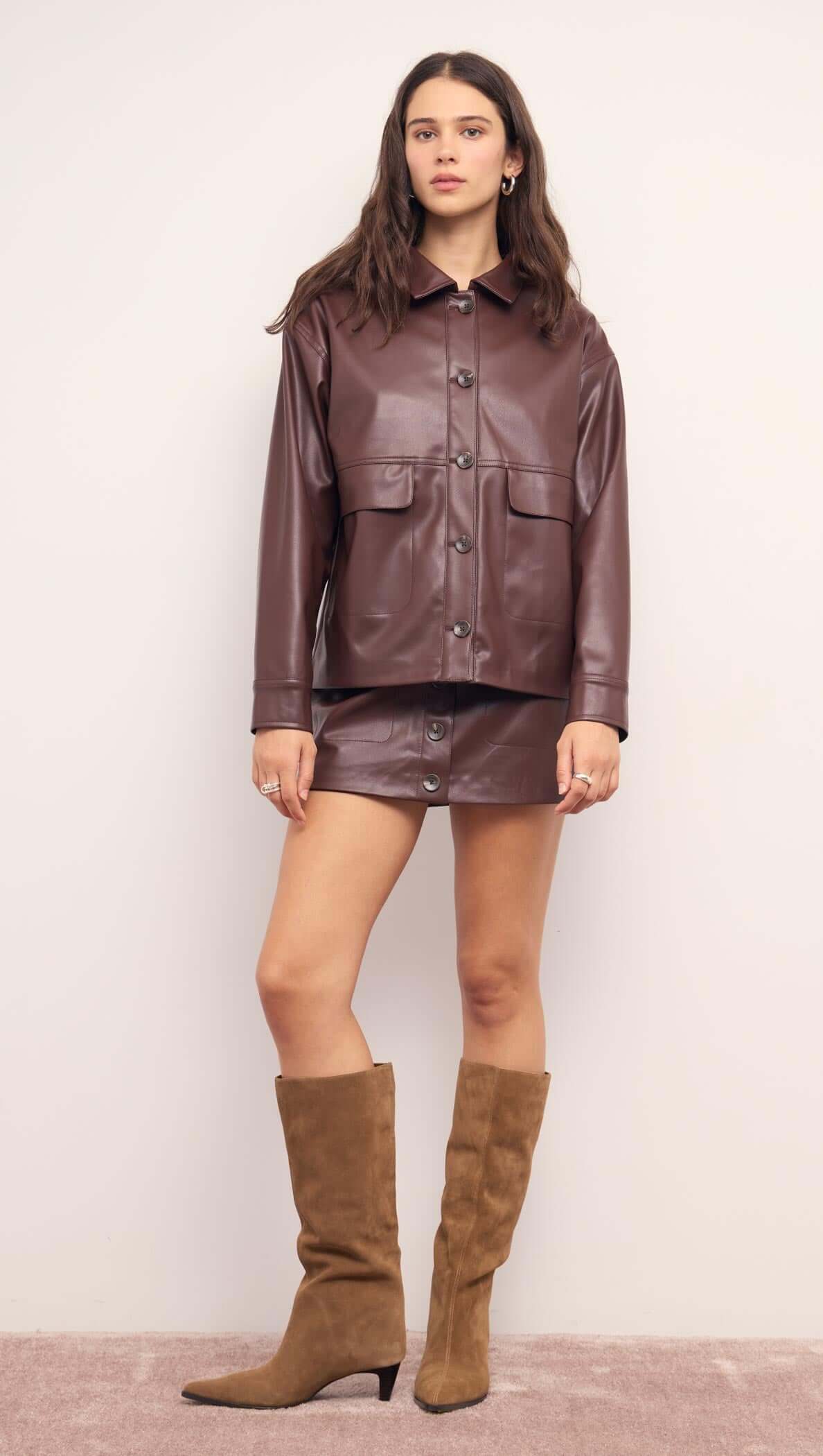 Sigrid Faux Leather Jacket