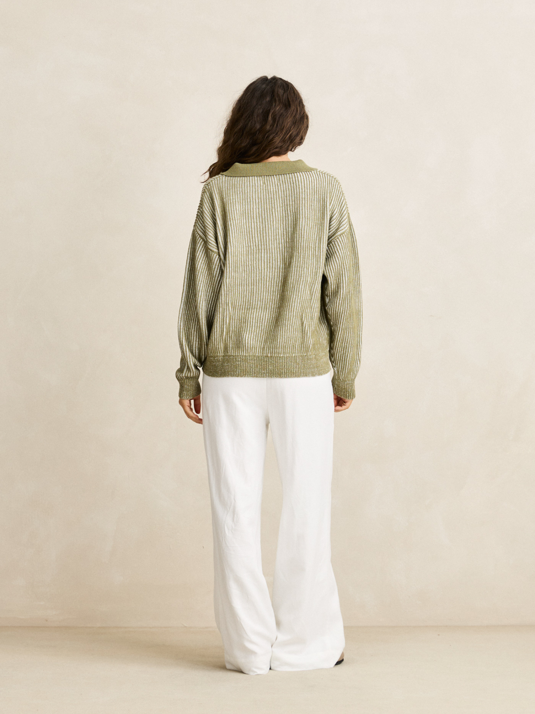 Vista Stripe Collared Jumper