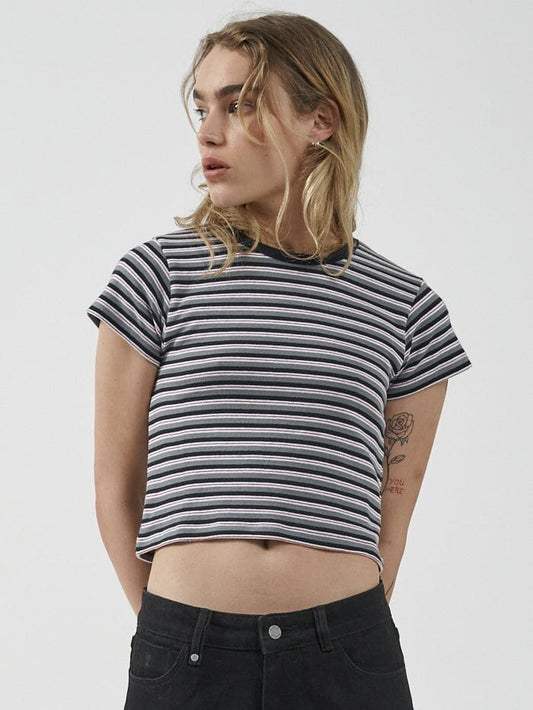 Knowledge Stripe Mini Fit Tee