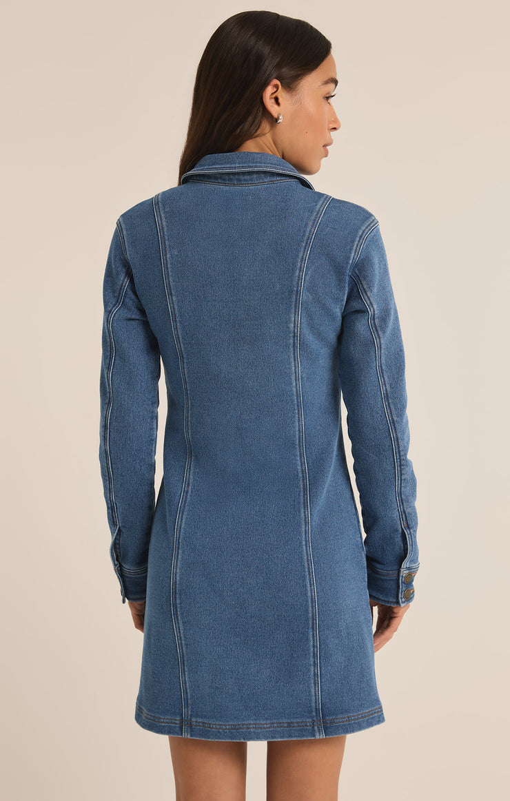 Candice Knit Denim Dress