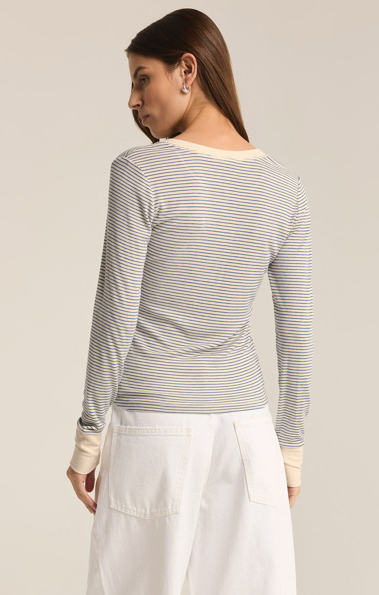 Scarlette Stripe Rib Henley