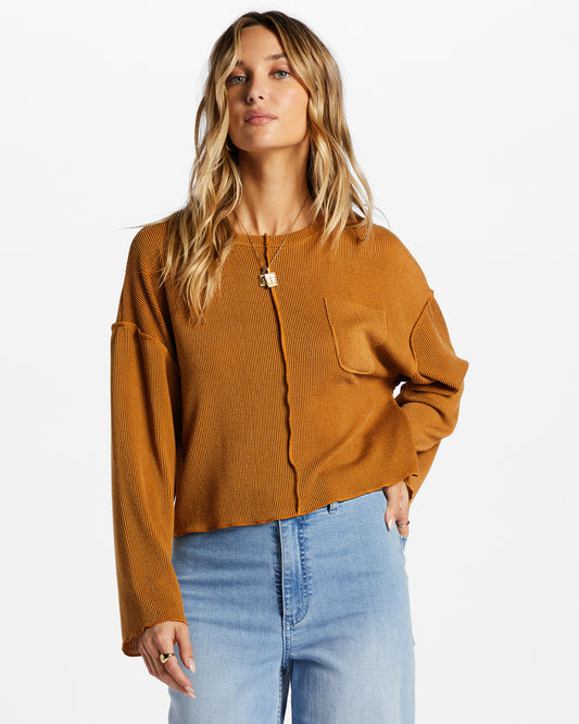 You Seam Happy Rib Knit Top