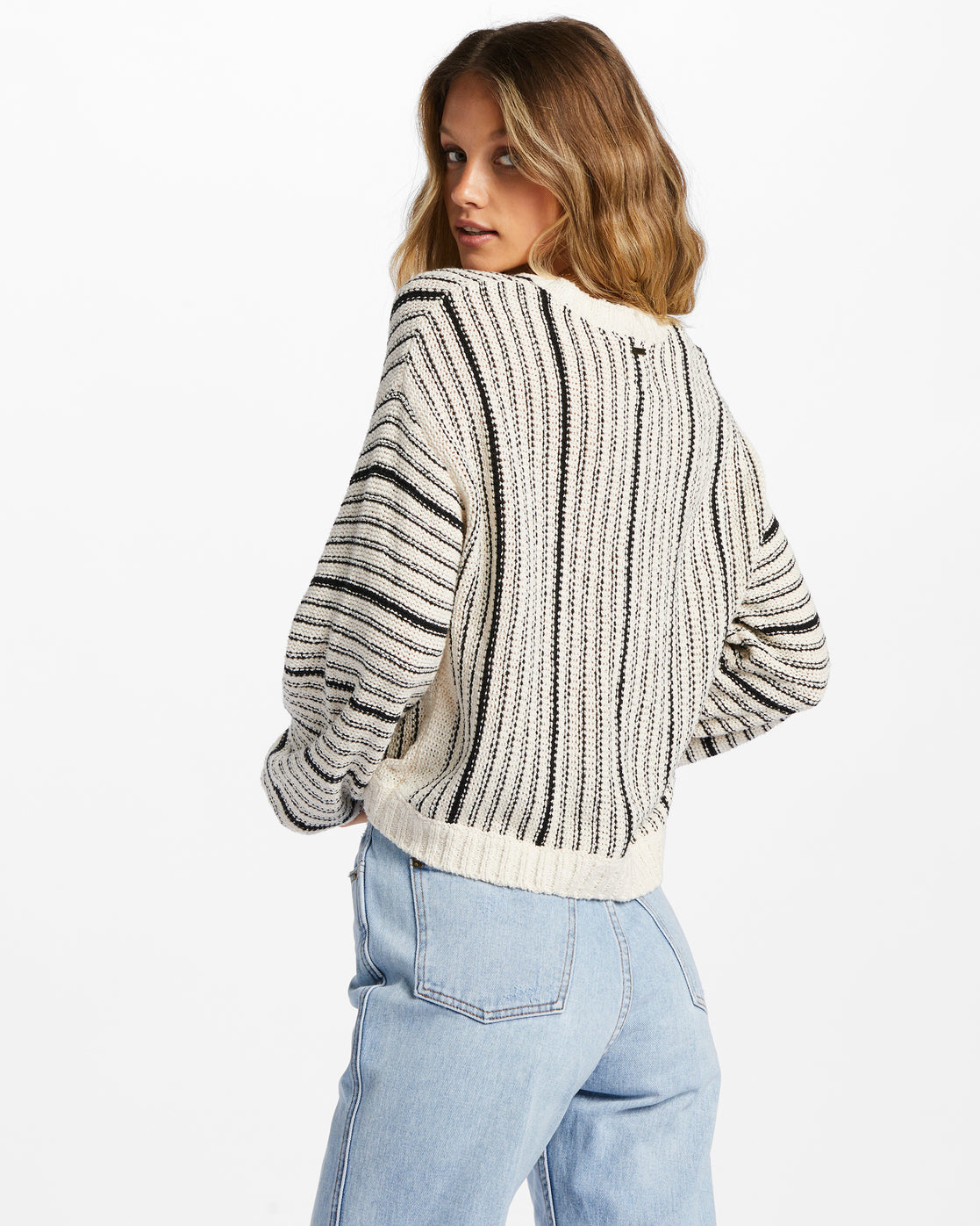 Seeing Double Crop Crewneck Sweater