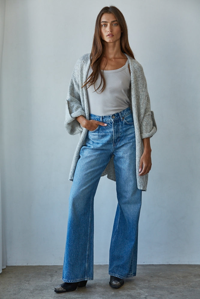Knit Open Front Cardigan