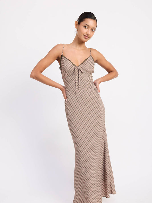Plaid Flared Maxi