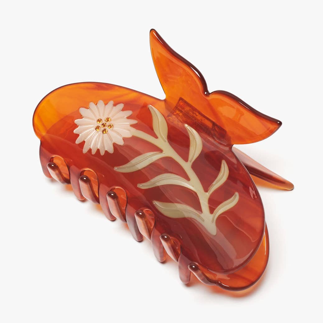 Chamomile Flower Butterfly Hair Claw