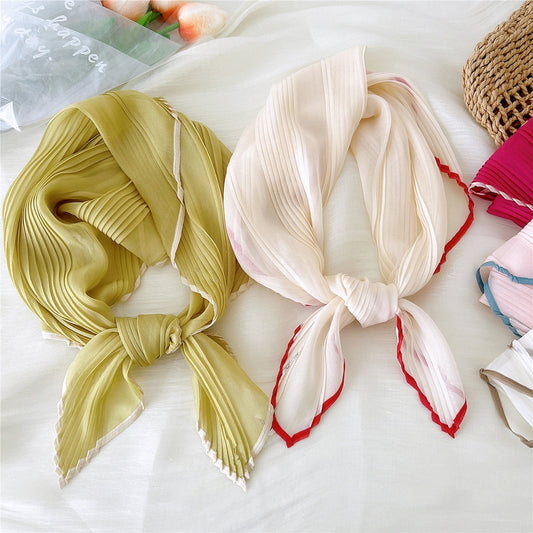Pleated Sheer Scarf