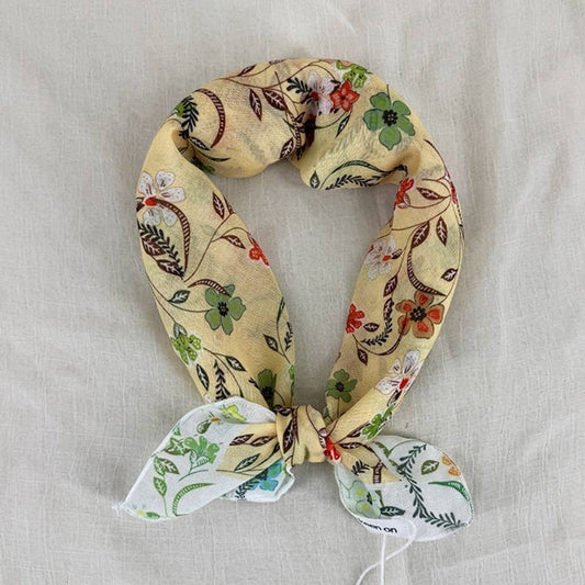 Floral Border Scarf