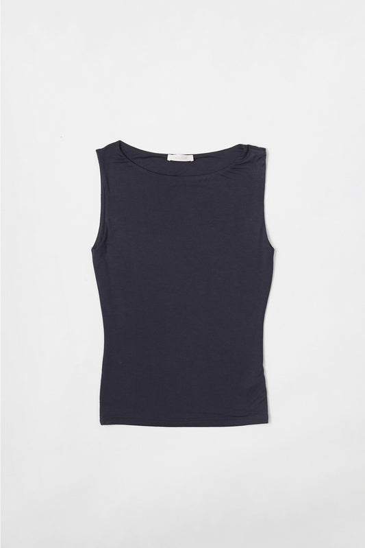 The Kaia Top | Seamless Boat Neck Sleeveless Top