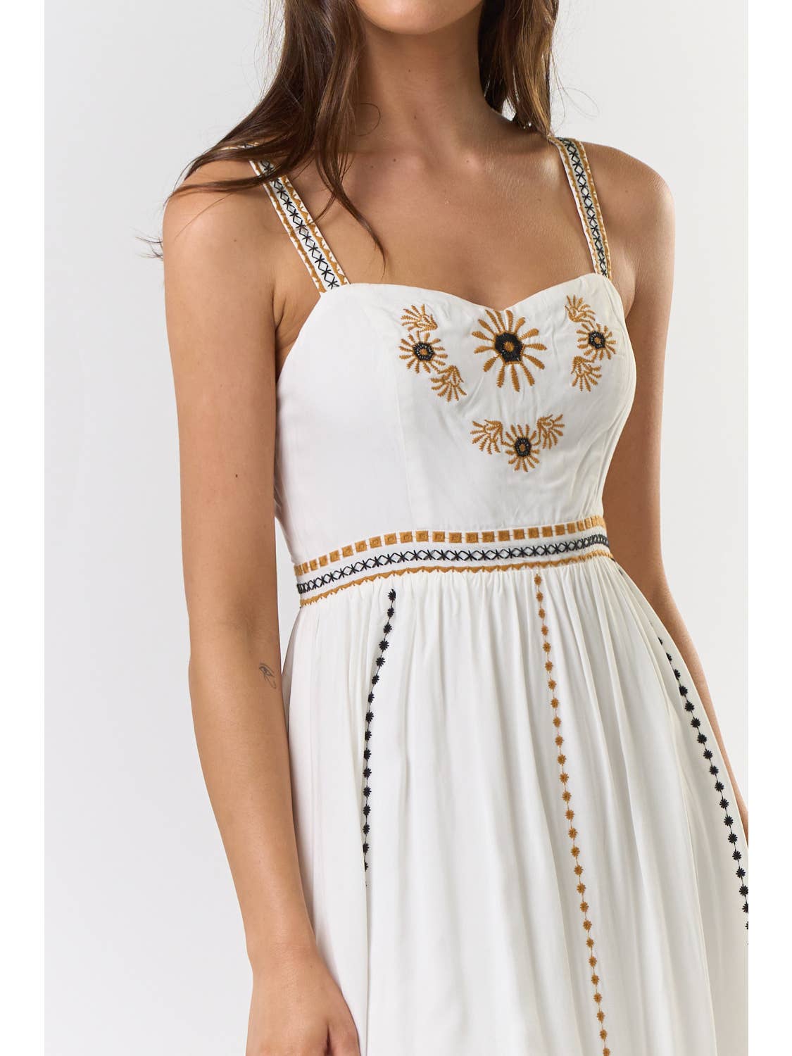 Embroidered Maxi Dress