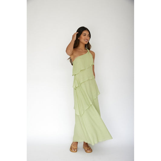 One Shoulder Tiered Maxi Dress