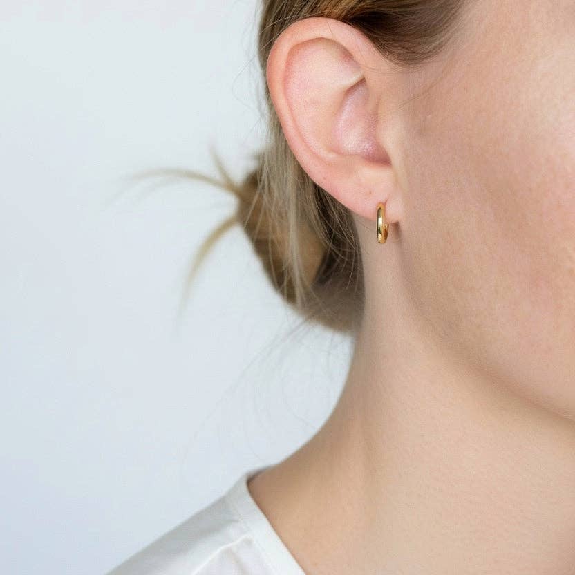 18k Gold Filled Mini U Hoop Earrings