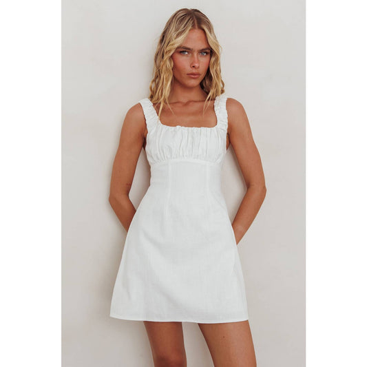 Square Neck Babydoll Mini Dress
