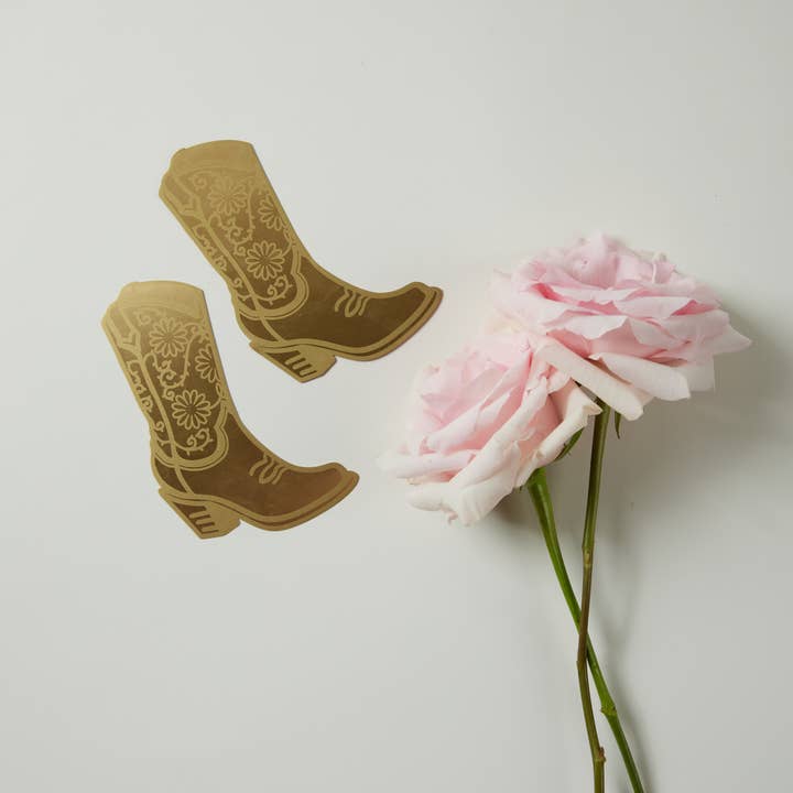 Metal Cowgirl Boot Bookmark