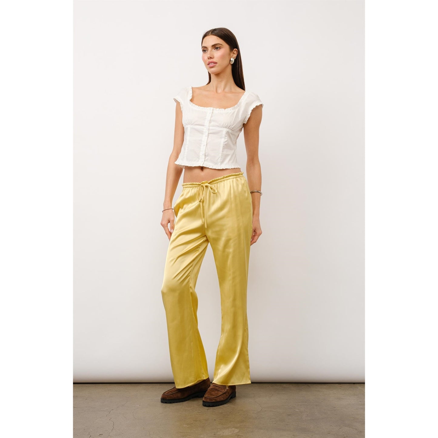 Cordelia Satin Drawstring Lounge Pants