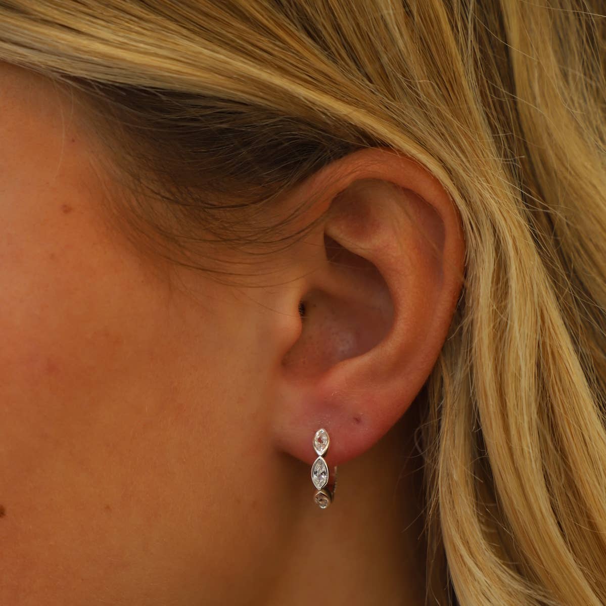 Silver Lace Hoops
