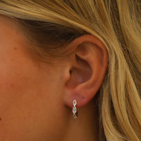 Silver Lace Hoops