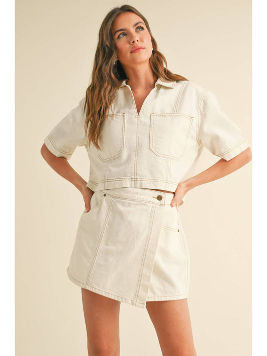 Stitch Detail Skort