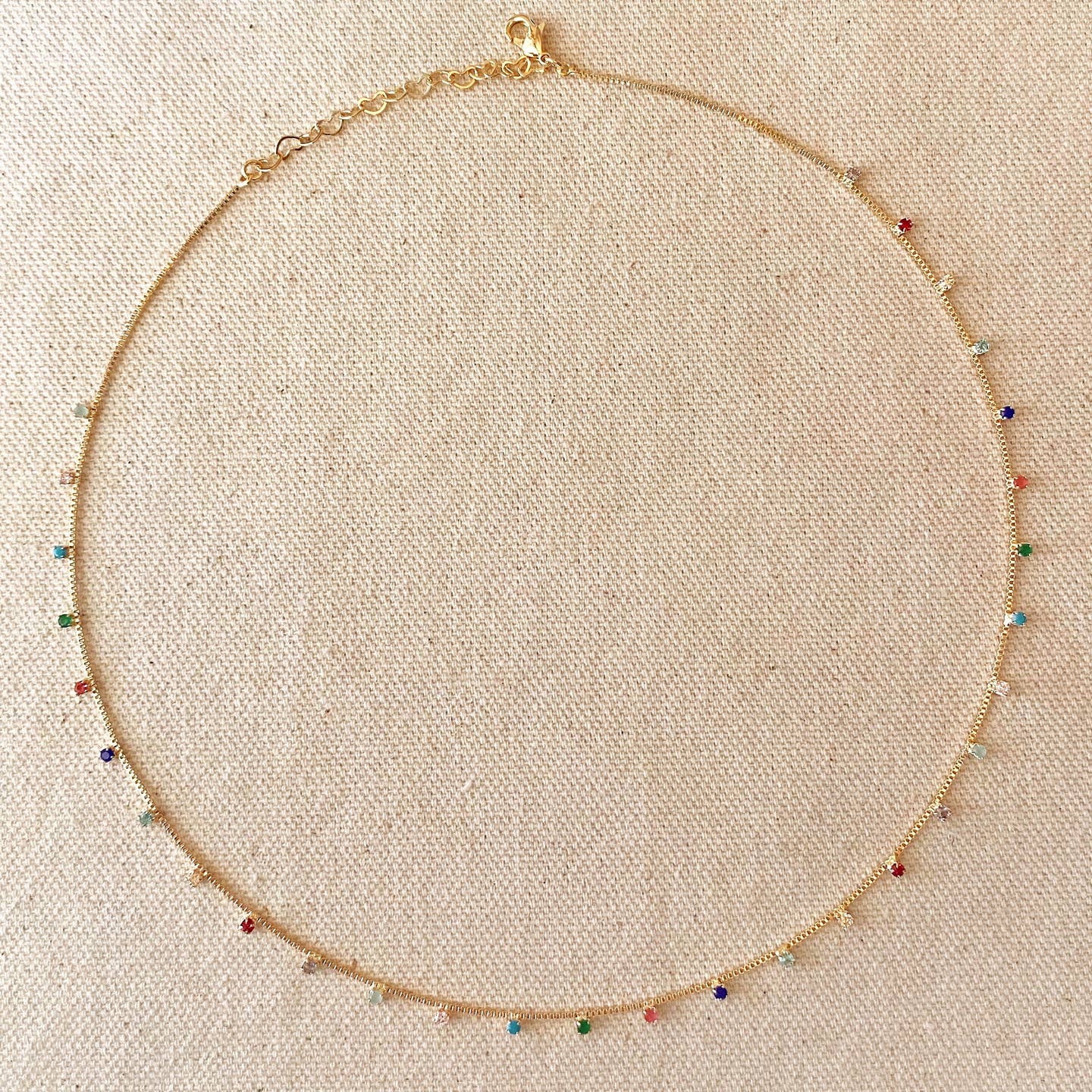 Micro Colored Stones Necklace