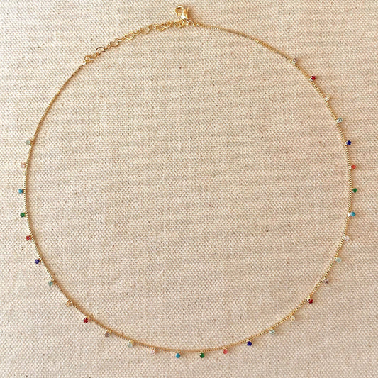 Micro Colored Stones Necklace