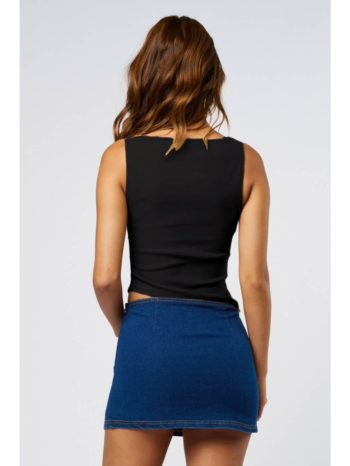 Boat Neck Asymmetrical Tank Top