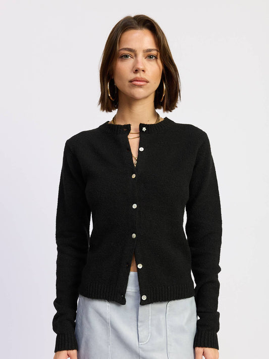 Fitted Button Up Cardigan