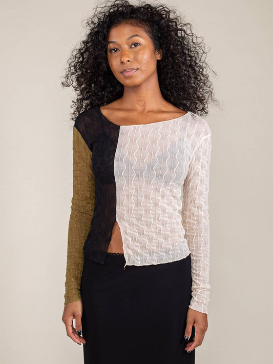 Jem Jacquard Mesh Top