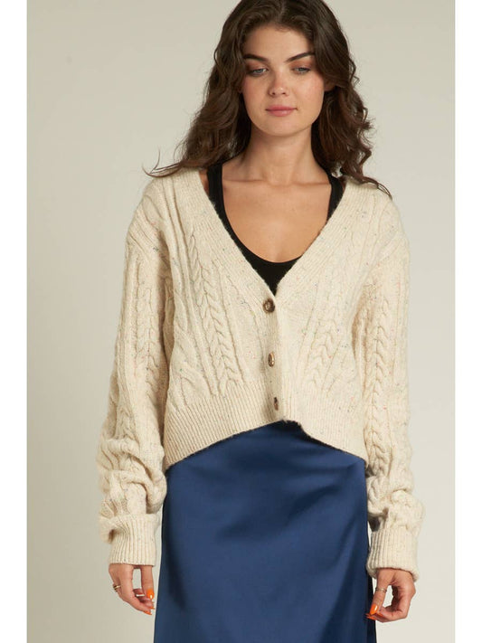 Cable Knit Sweater Cardigan