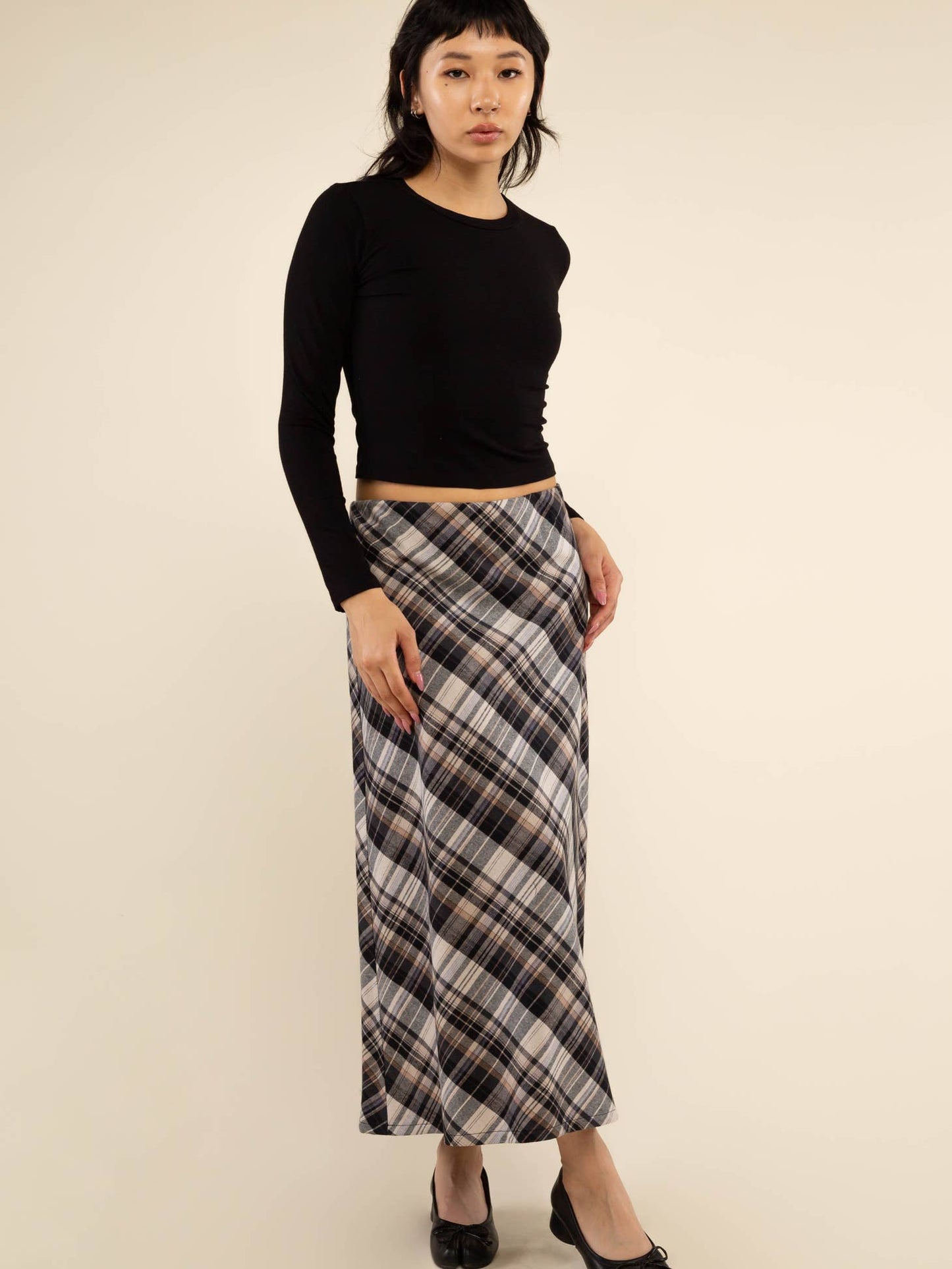Magnolia Flannel Plaid Maxi Skirt