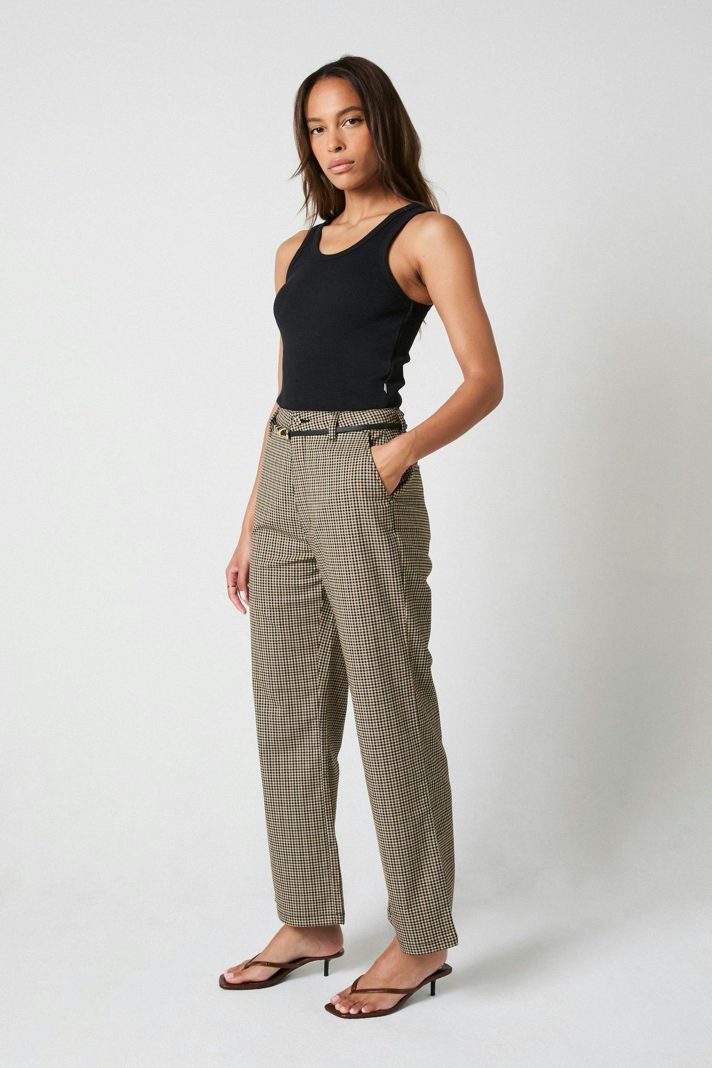 Heidi Pant - Brown Check